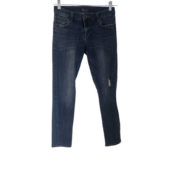 KUT FROM THE KLOTH Jeans Denim Dark Blue Skinny Stretch Womens Size 2 EUC - Picture 1 of 13